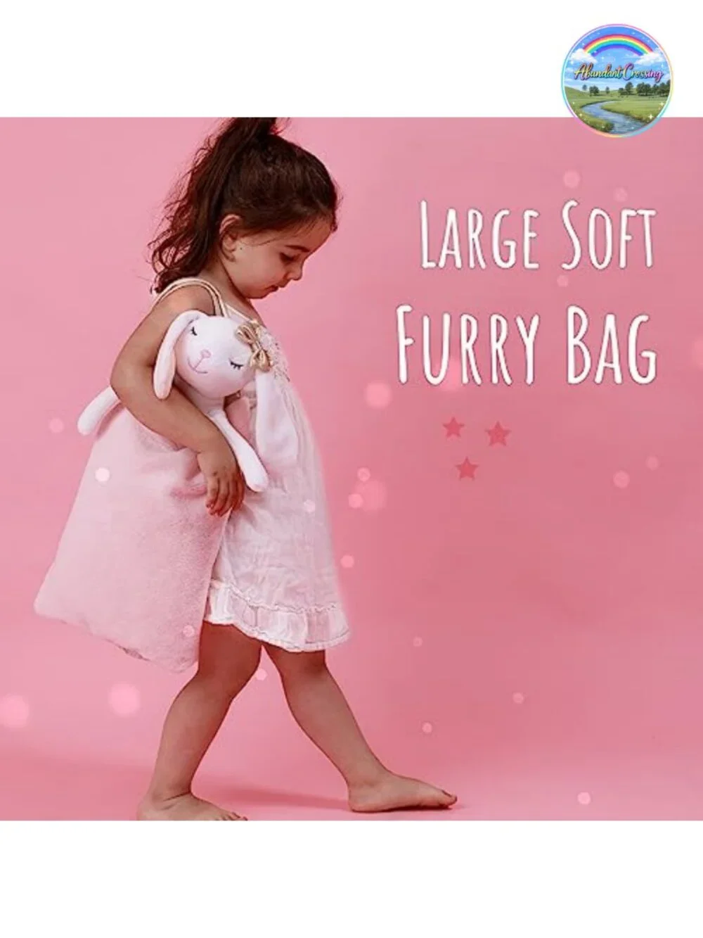 7 Pc Bun Bun Bunny Plush Doll Set Dress Up Toy Girls Gift Carry Bag 19